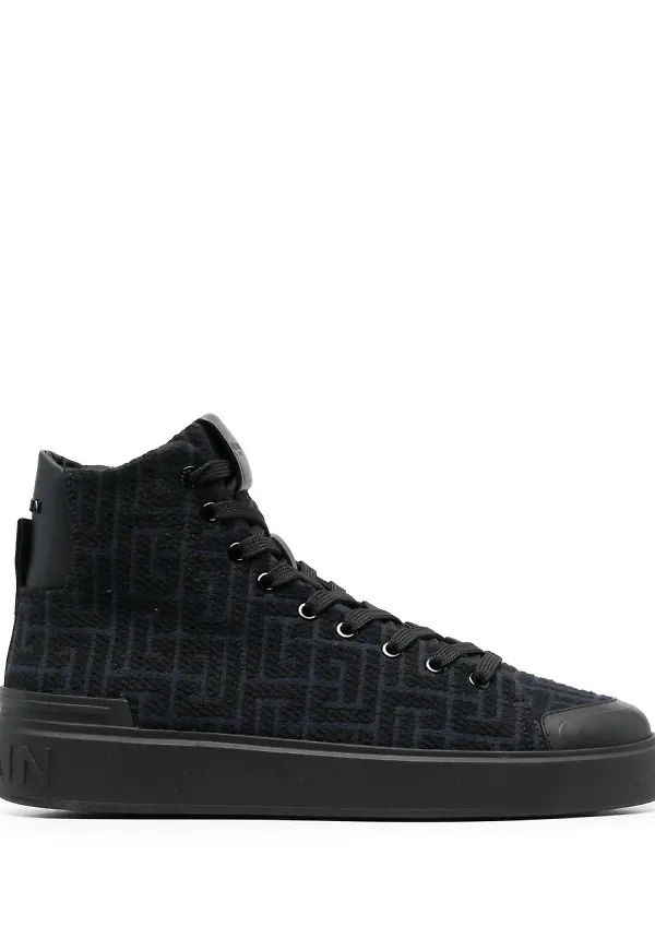 Balmain Court höga sneakers - Blå