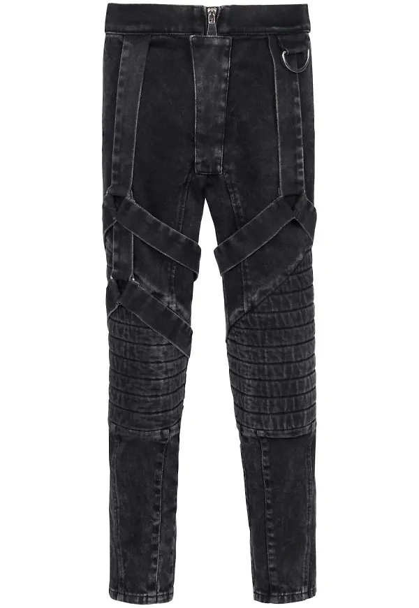 Balmain croppade skinny-jeans - Svart