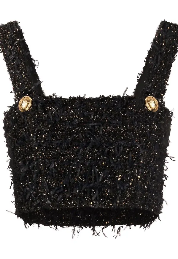 Balmain croptop - Svart