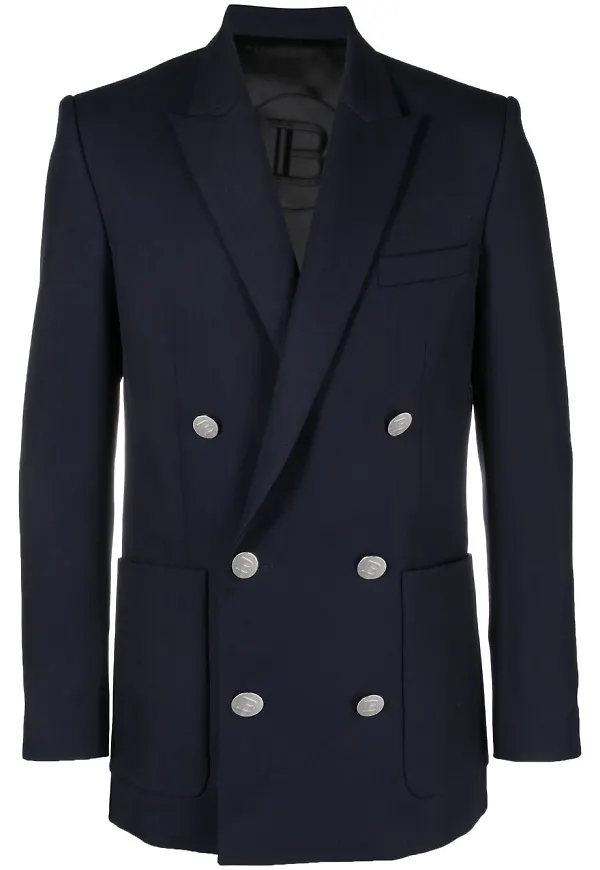 Balmain dubbelknäppt blazer - Blå
