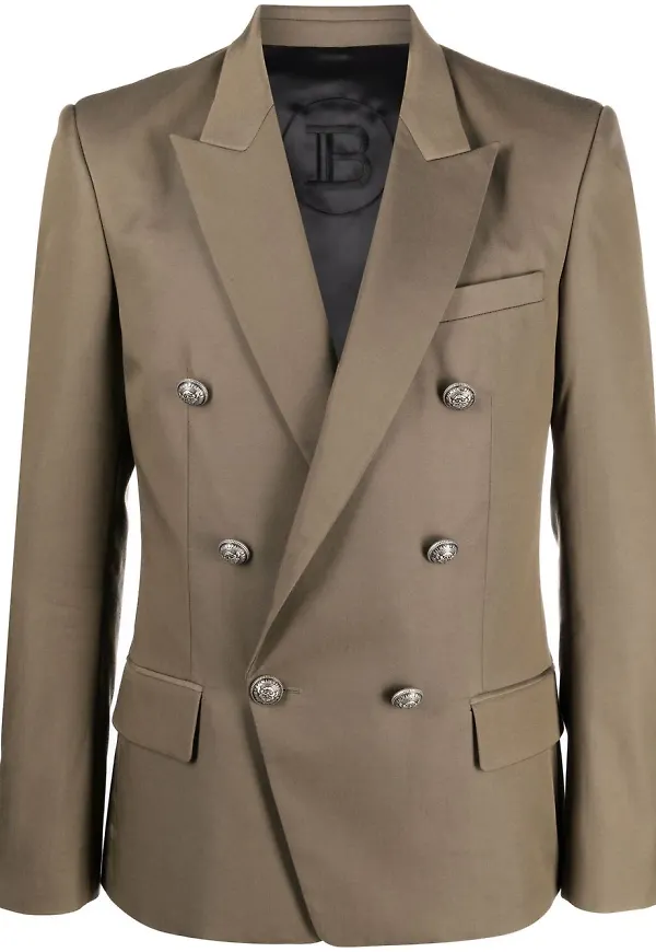 Balmain dubbelknäppt blazer - Brun
