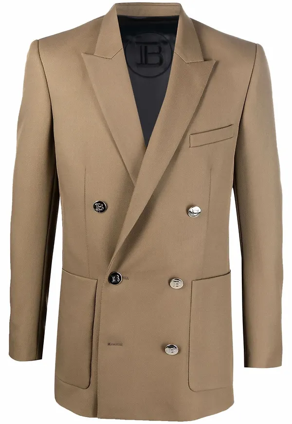 Balmain dubbelknäppt blazer - Brun