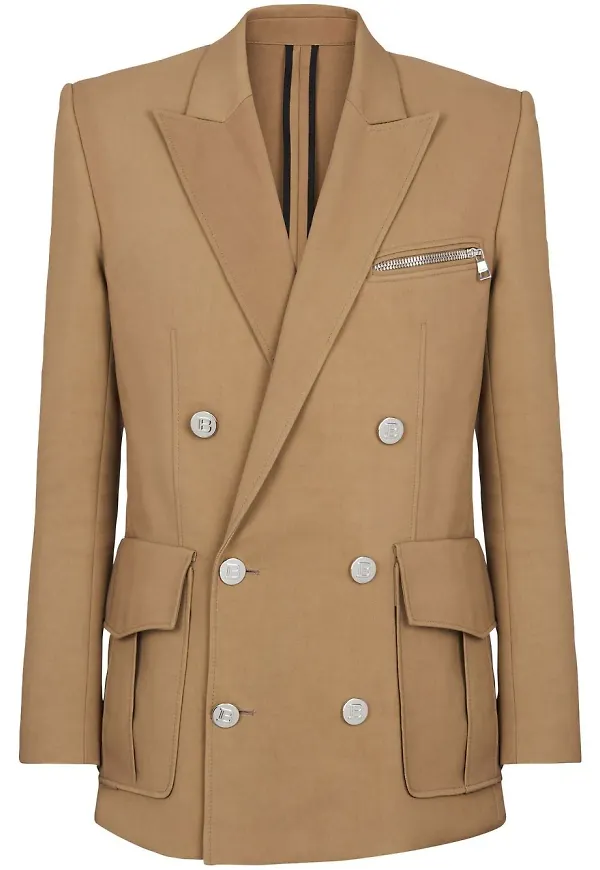 Balmain dubbelknäppt blazer - Brun