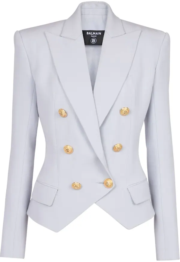Balmain dubbelknäppt blazer - Grå