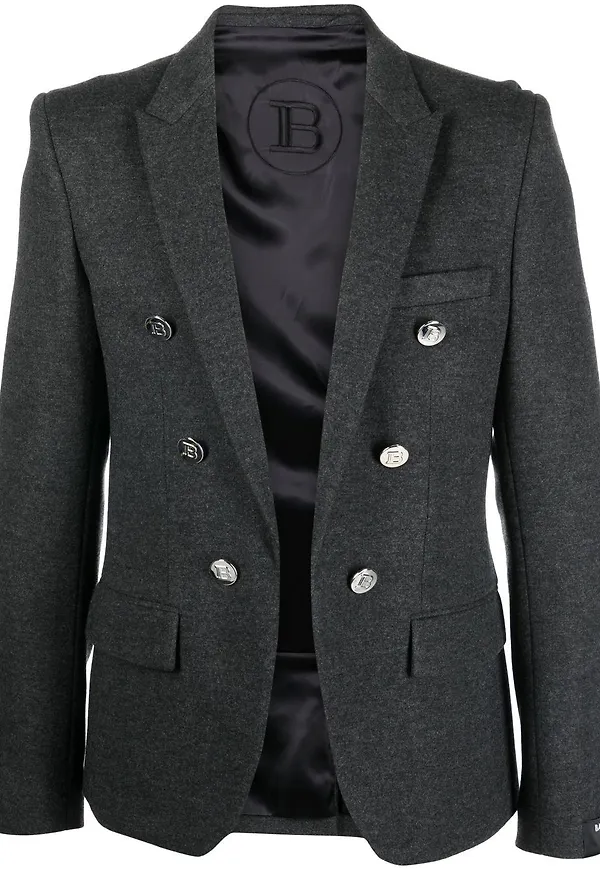 Balmain dubbelknäppt blazer - Grå
