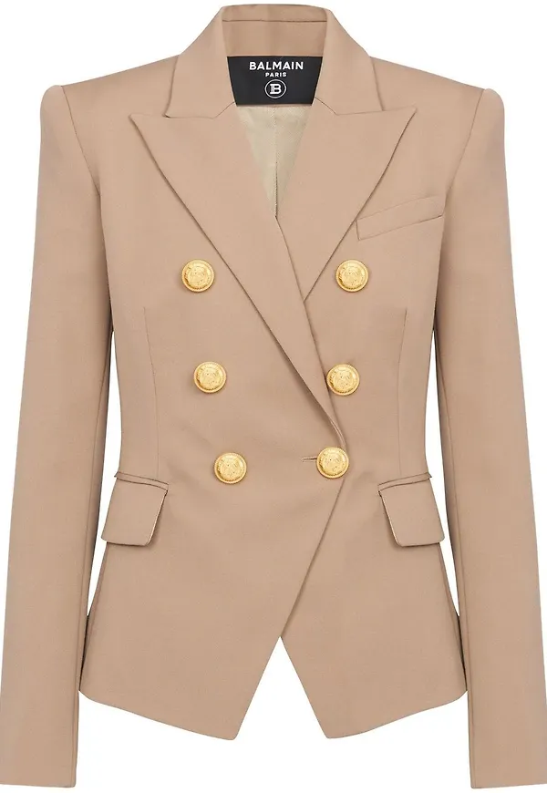 Balmain dubbelknäppt blazer - Neutral