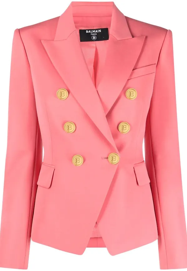Balmain dubbelknäppt blazer - Rosa