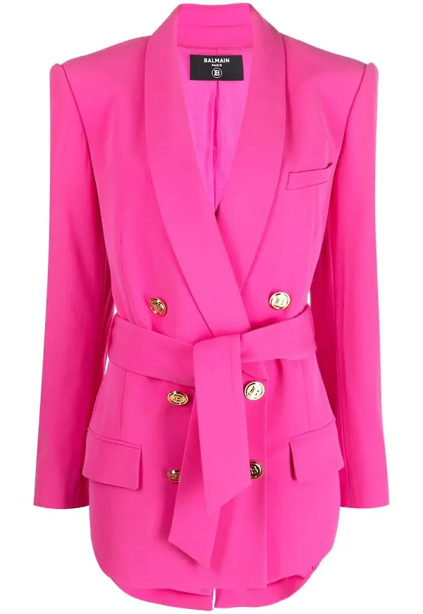 Balmain dubbelknäppt blazer - Rosa