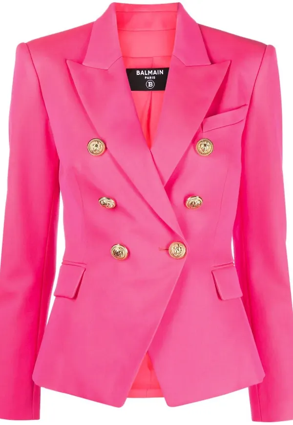 Balmain dubbelknäppt blazer - Rosa