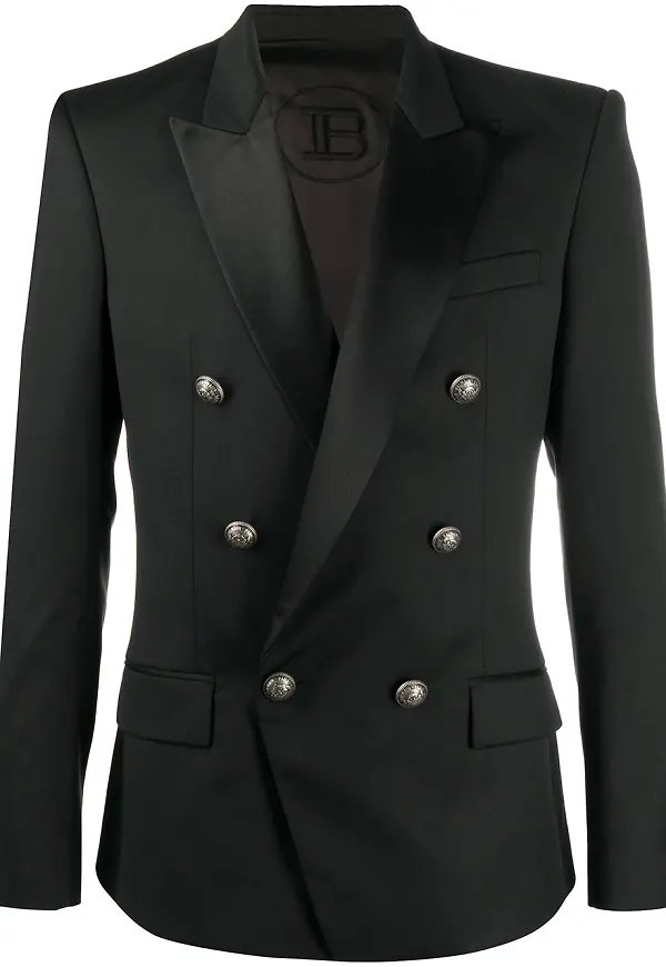 Balmain dubbelknäppt blazer - Svart