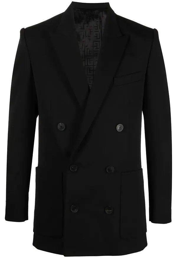 Balmain dubbelknäppt blazer - Svart