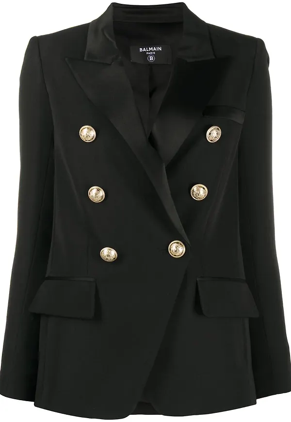 Balmain dubbelknäppt blazer - Svart