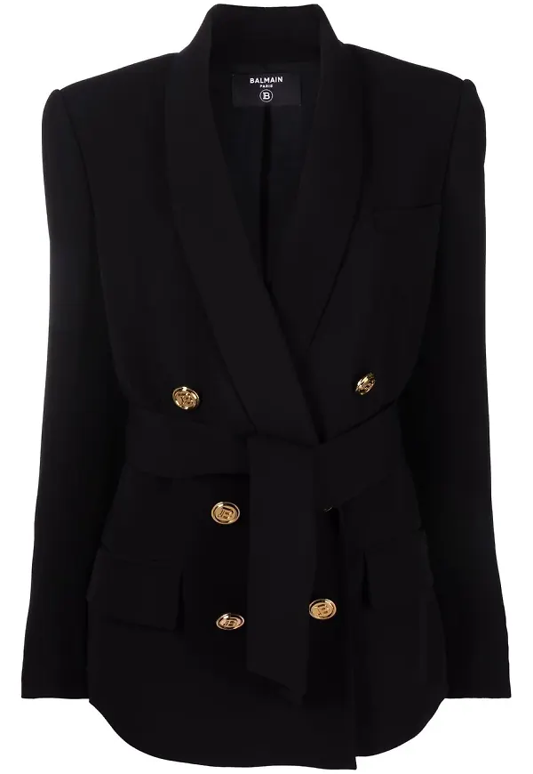 Balmain dubbelknäppt blazer - Svart
