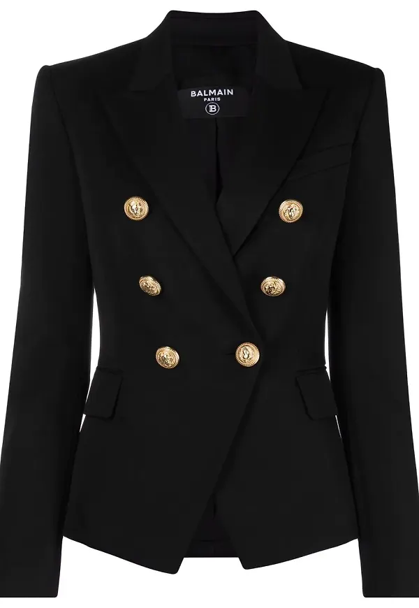 Balmain dubbelknäppt blazer - Svart