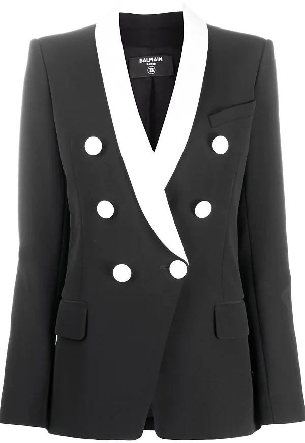 Balmain dubbelknäppt blazer - Svart