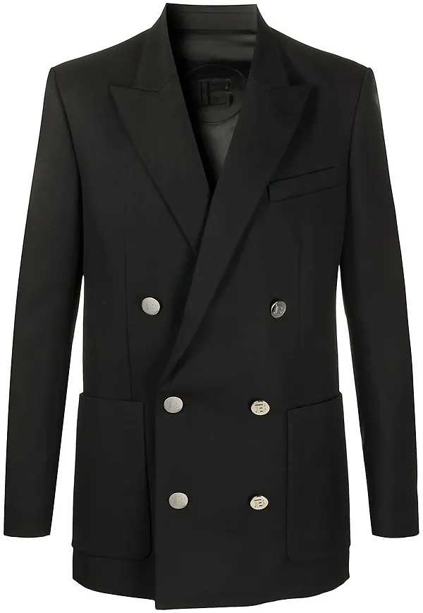 Balmain dubbelknäppt blazer - Svart