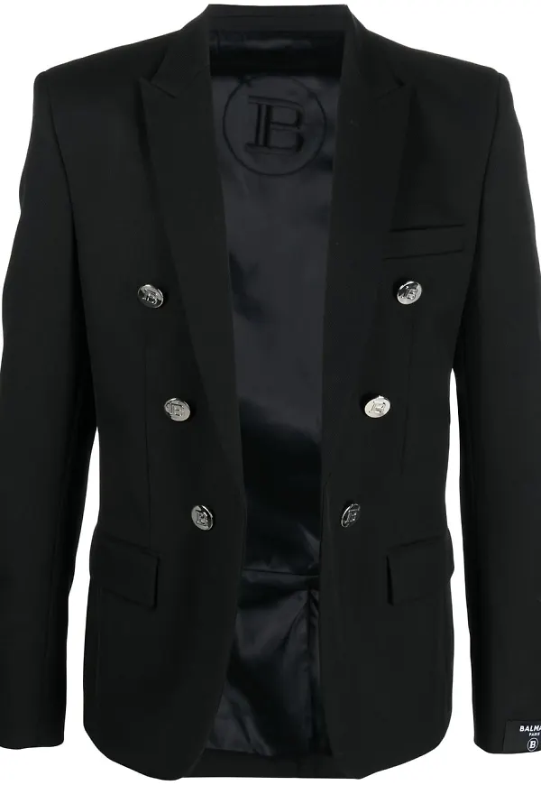 Balmain dubbelknäppt blazer - Svart