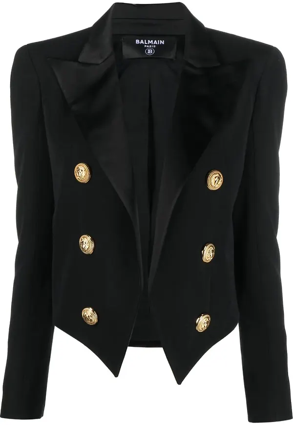 Balmain dubbelknäppt blazer - Svart