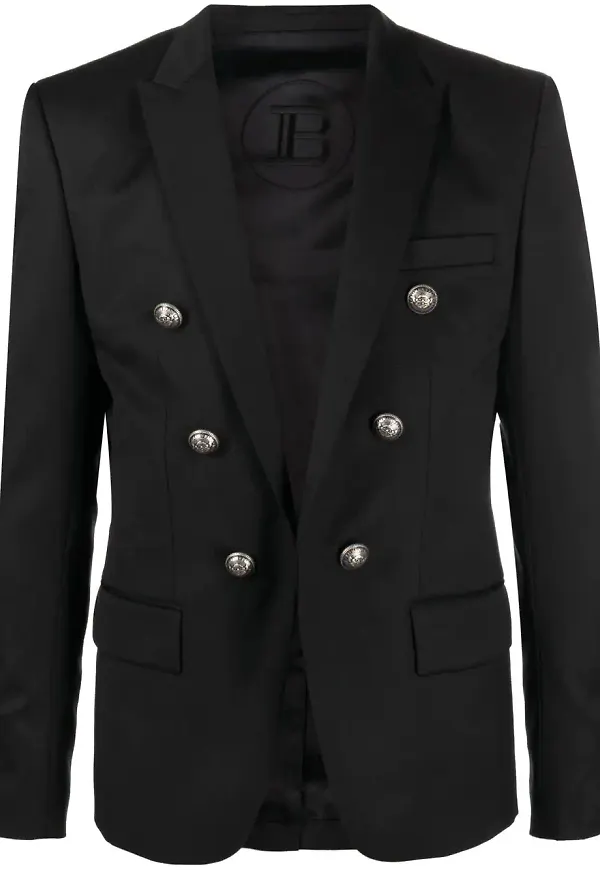 Balmain dubbelknäppt blazer - Svart