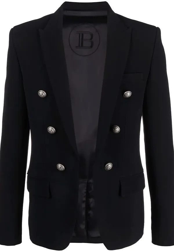 Balmain dubbelknäppt blazer - Svart