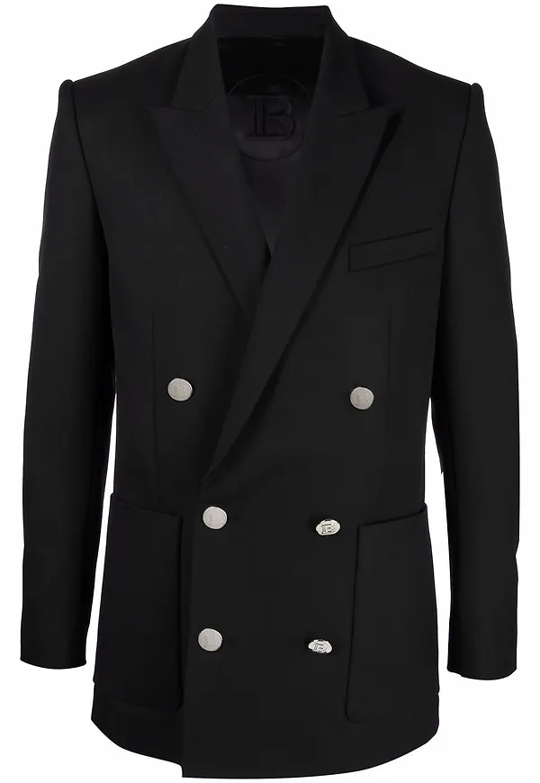 Balmain dubbelknäppt blazer - Svart