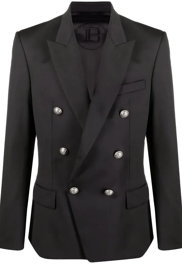 Balmain dubbelknäppt blazer - Svart