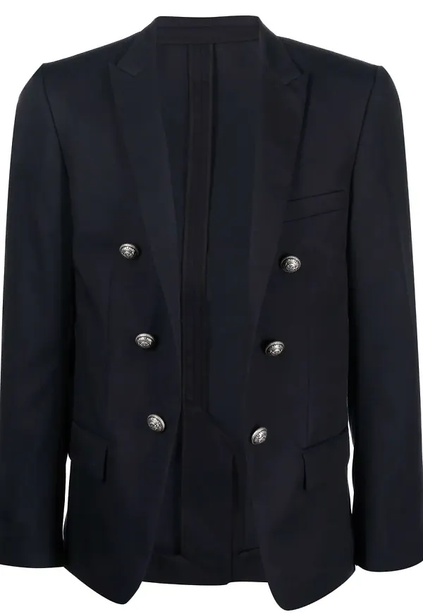 Balmain dubbelknäppt finblazer - Blå