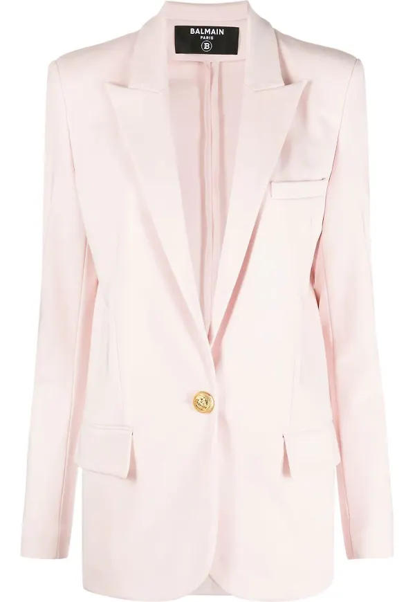 Balmain enkelknäppt blazer - Rosa
