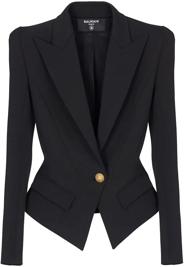Balmain enkelknäppt blazer - Svart