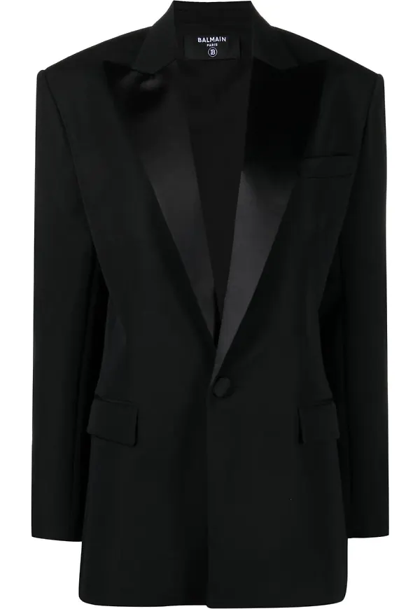Balmain enkelknäppt blazer - Svart