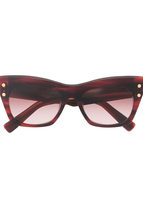 Balmain Eyewear B-II cat eye-solglasögon - Röd