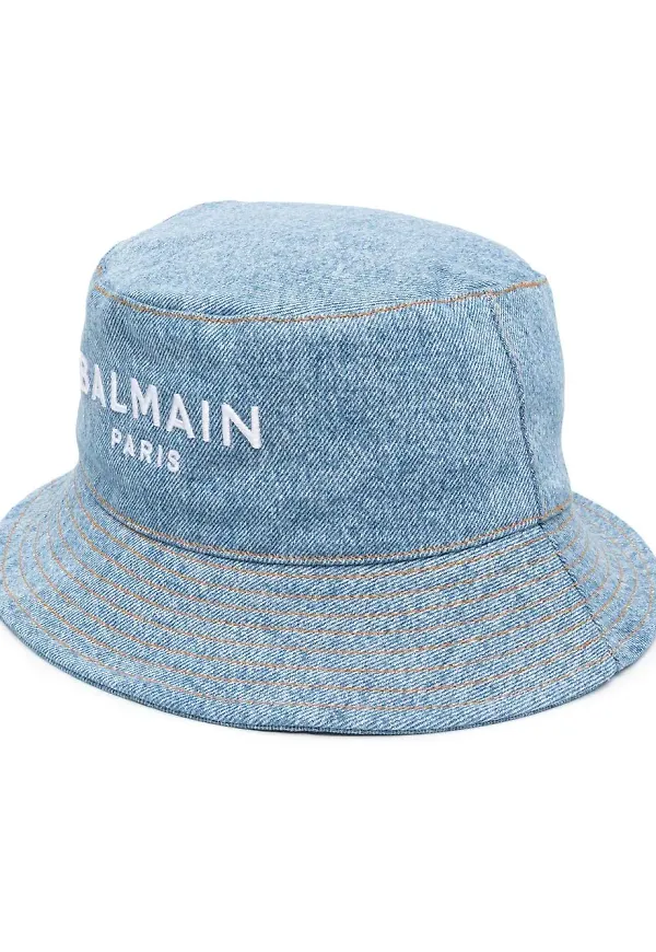 Balmain fiskehatt i denim - Blå