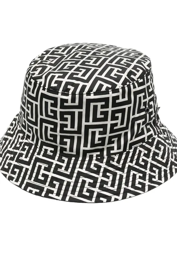 Balmain fiskehatt med monogram - Svart