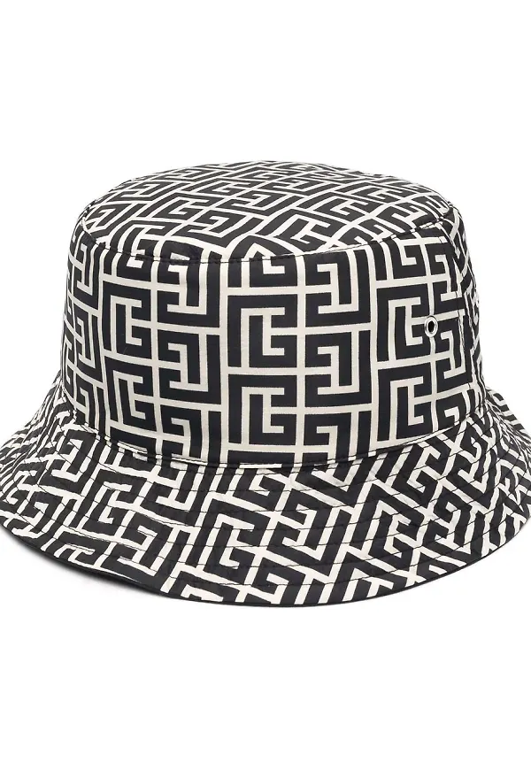 Balmain fiskehatt med monogram - Svart