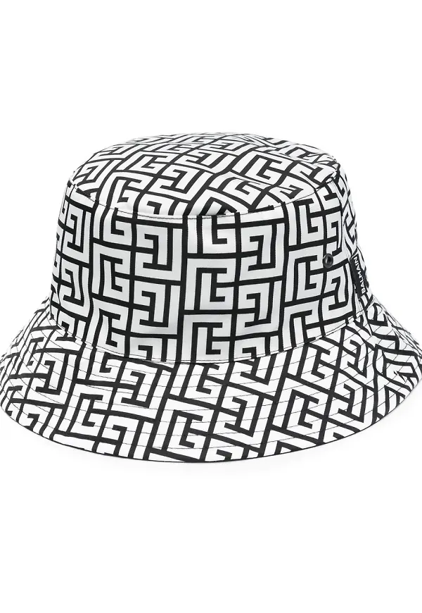 Balmain fiskehatt med monogram - Svart