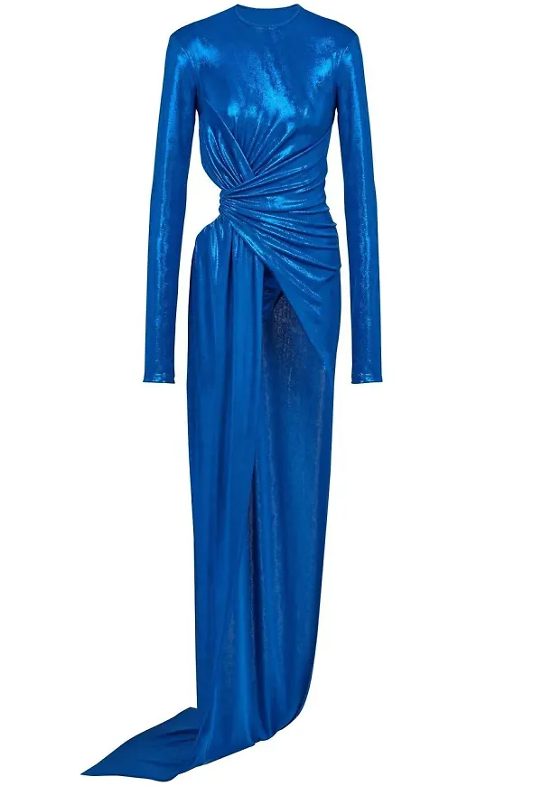 Balmain glittrig klänning - Blå