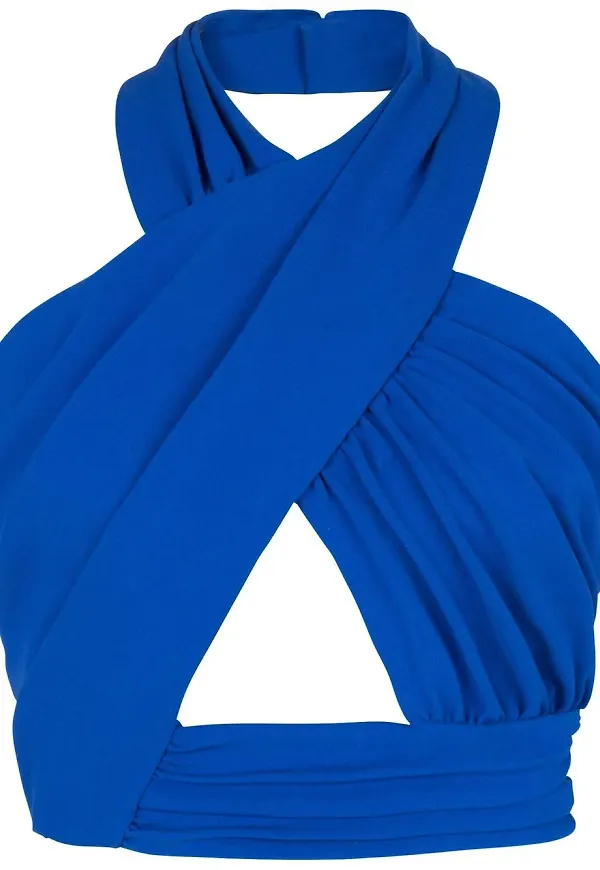 Balmain halternecktopp - Blå