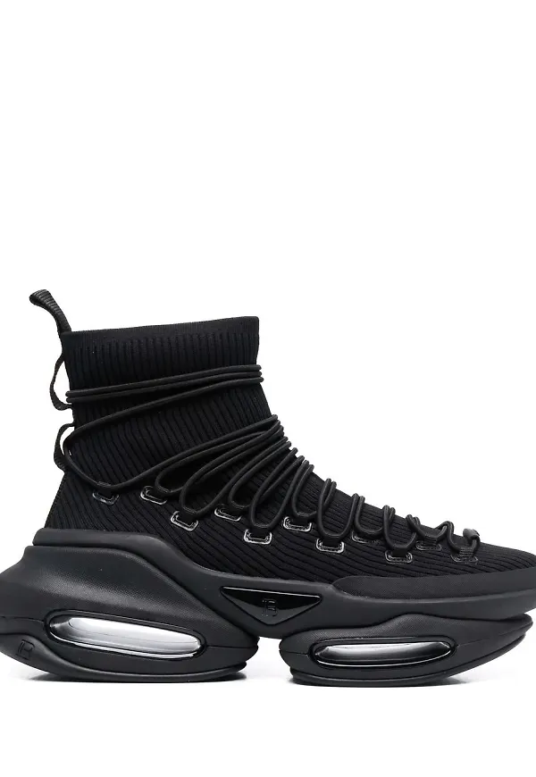 Balmain Hiking-Maille sneakers - Svart