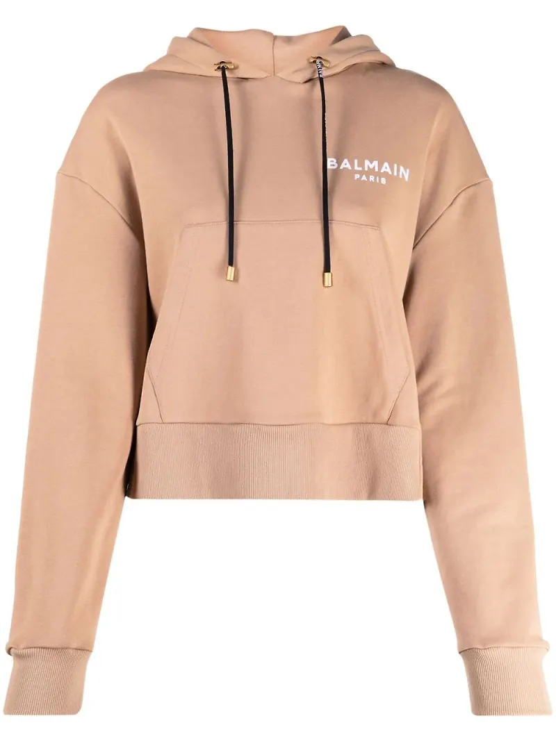 Balmain hoodie med logotyp - Neutral