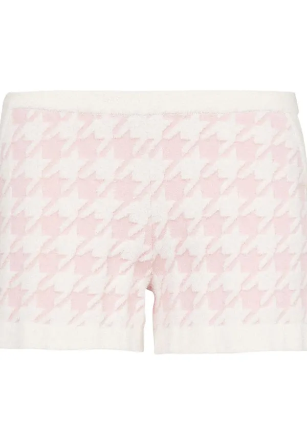 Balmain hundtandsmönstrade stickade shorts - Vit