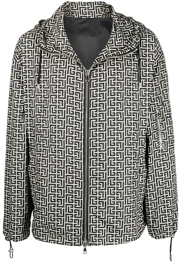 Balmain jacka med huva - Svart