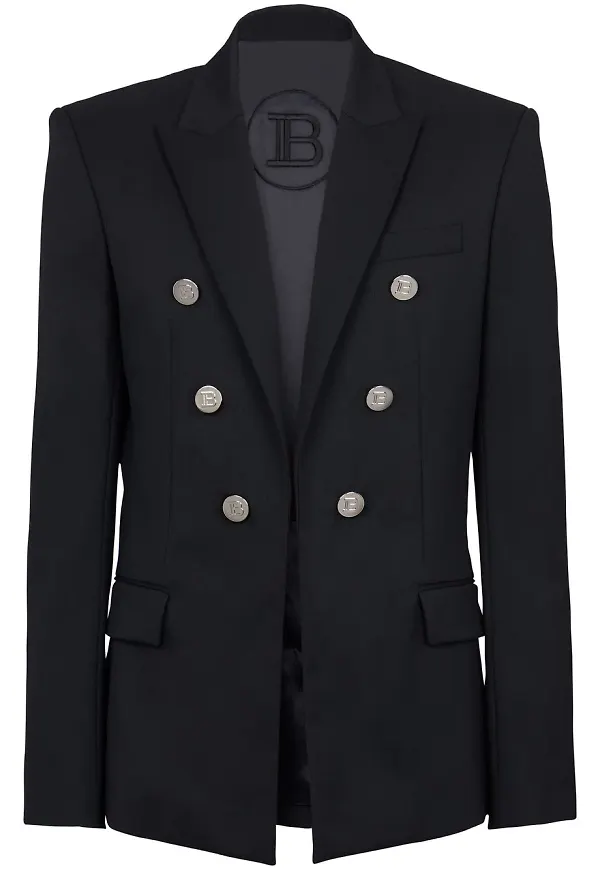 Balmain jacka med knappar - Svart