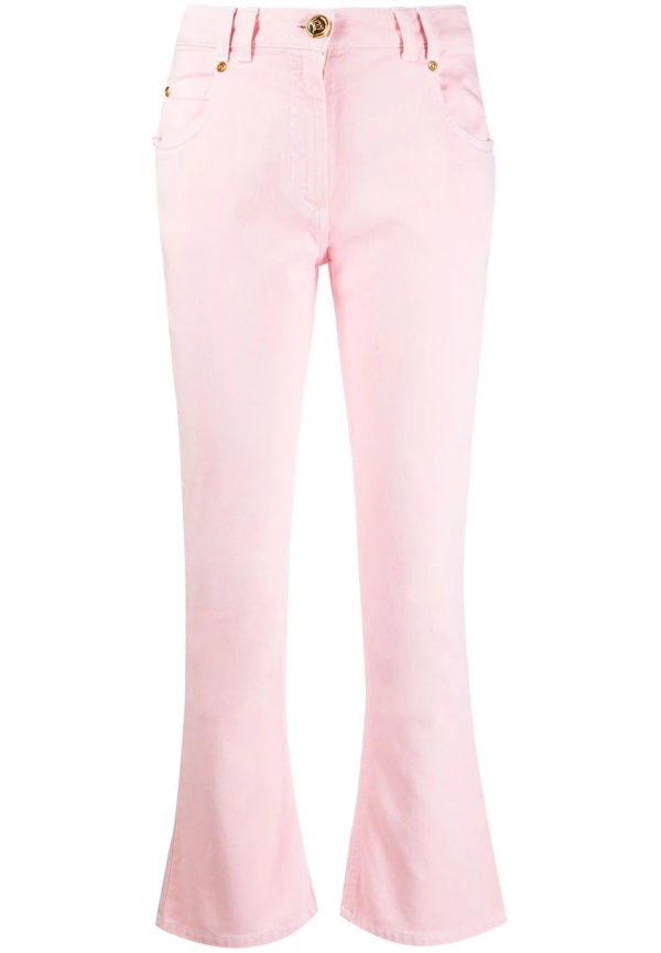 Balmain jeans med broderad logotyp - Rosa