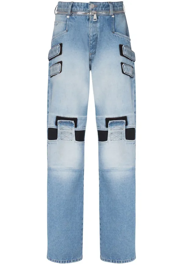 Balmain jeans med mesh - Blå