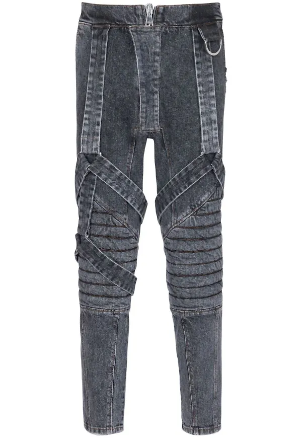 Balmain jeans med paneldesign - Blå
