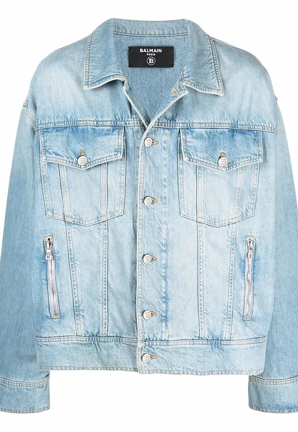 Balmain jeansjacka med knäppning - Blå