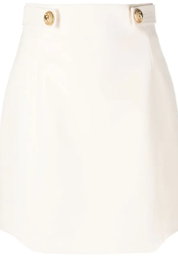 Balmain kjol med hög midja - Neutral