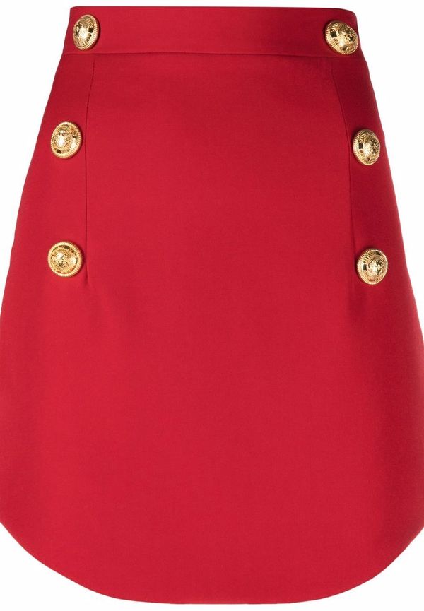 Balmain kjol med hög midja - Röd