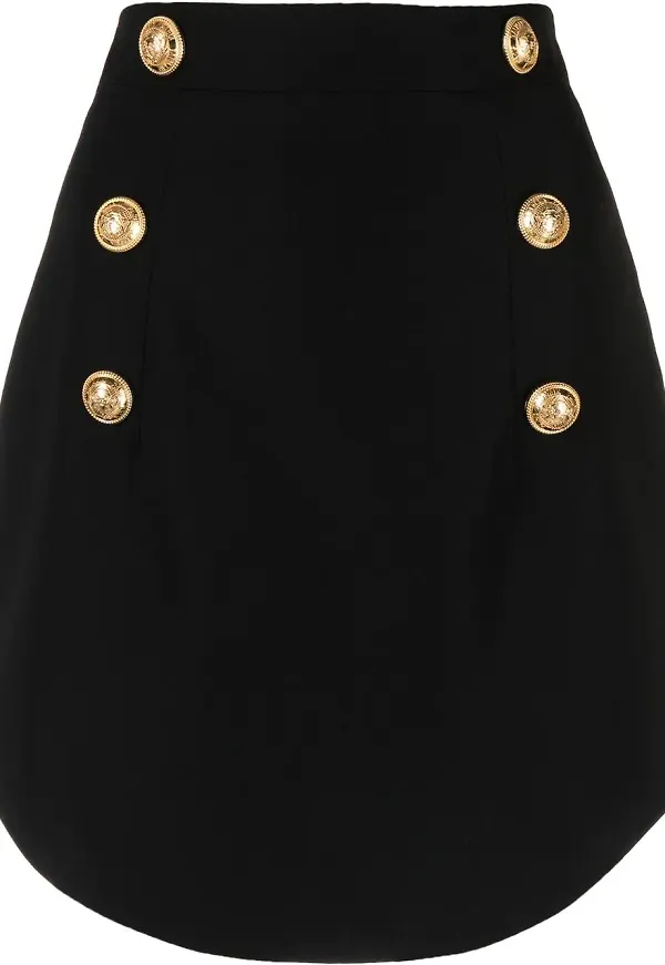 Balmain kjol med hög midja - Svart