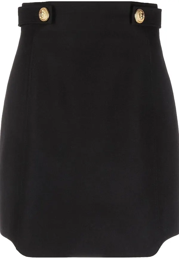 Balmain kjol med hög midja - Svart